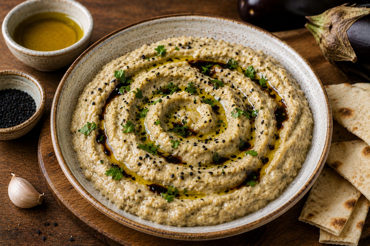 Auberginen Creme (Baba Ghanoush)