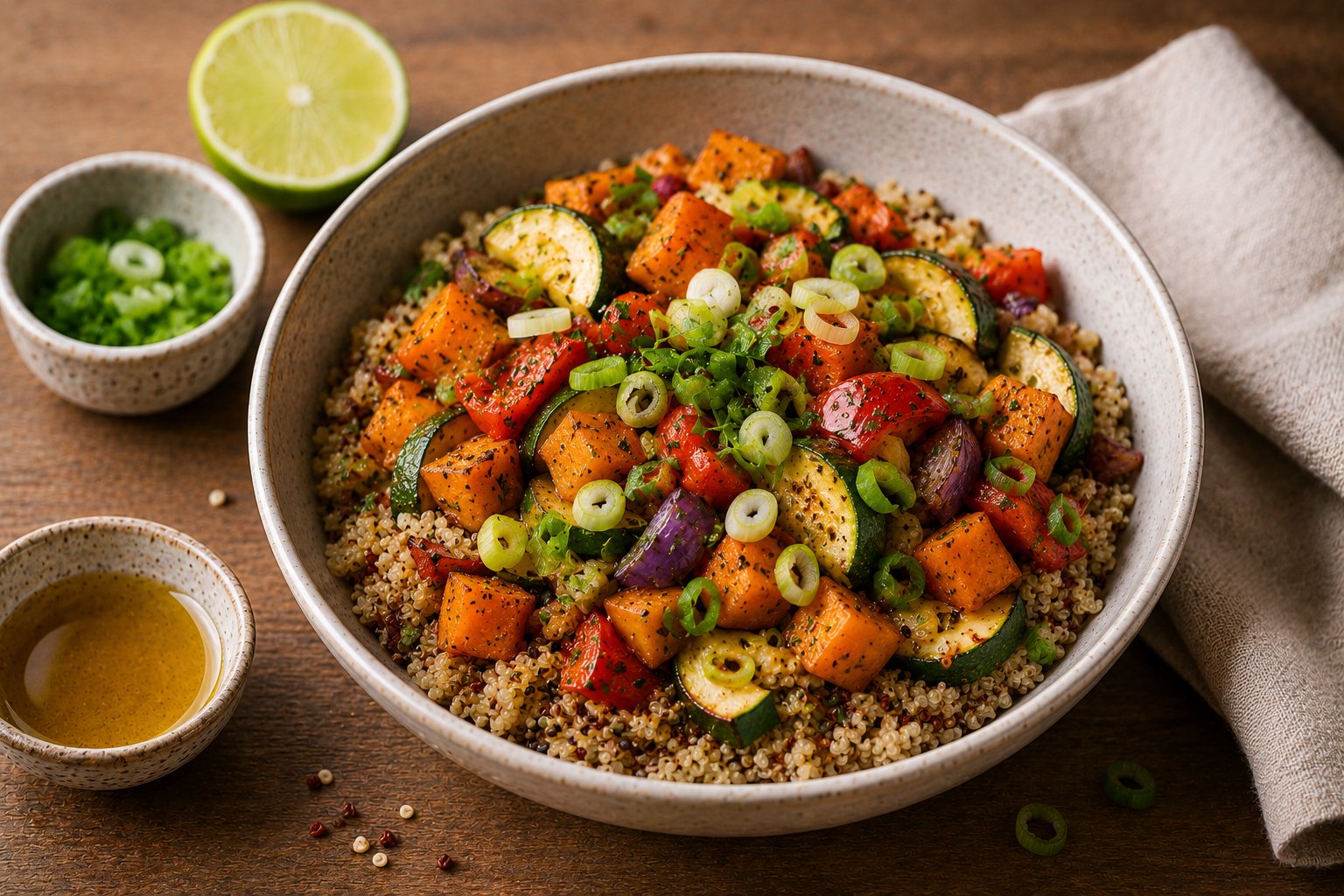 Bunte Quinoa-Bowl